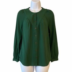 Anthropologie Maeve Avignon Green Blouse XS